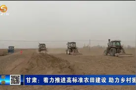 甘肃：着力推进高标准农田建设 助力乡村振兴