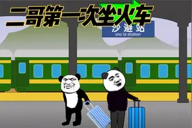 那年二哥第一次在火车上上厕所，找不到冲水按钮差点出丑