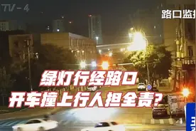 绿灯行经路口，开车撞上行人担全责？视频封面