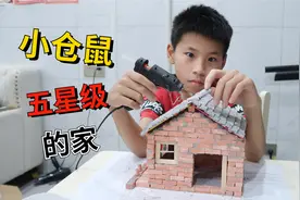 小仓鼠太爱越狱了，用迷你砖给它做个小房子，这迷你小屋太豪华了