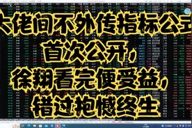 大佬间不外传指标公式首次公开，徐翔看完便受益，错过抱憾终生视频封面