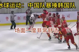 冰球比赛中国队暴揍韩国队，人不犯我我不犯人。视频封面