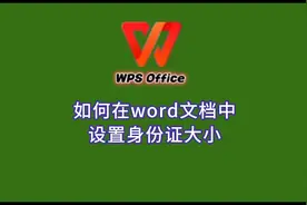 如何在word文档中设置身份证大小视频封面