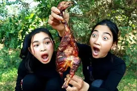 逗比姐妹趣事多，吃个炸鸡都能开心半天!视频封面