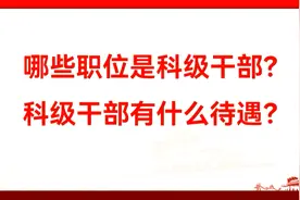 哪些职位是科级干部？科级干部有什么待遇呢？视频封面