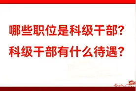 哪些职位是科级干部？科级干部有什么待遇呢？视频封面