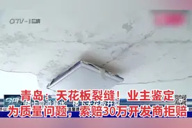 青岛：天花板裂缝！业主鉴定为质量问题，索赔30万开发商拒赔视频封面