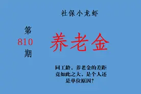 同工龄，养老金的差距竟如此之大，是个人还是单位原因？视频封面