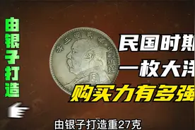 民国时期一枚大洋的购买力有多强?看完这个视频你就知道了视频封面