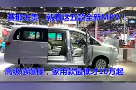 赛那太贵，就看这五款全新MPV！高级感爆棚，家用款最低才10万起视频封面