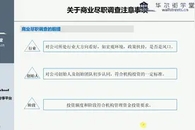 【华尔街学堂】尽职调查50招之商业尽职调查视频封面