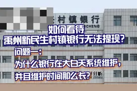 如何看待禹州新民生村镇银行无法提现？问题一：系统维护视频封面