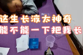 宝宝做实验，把生长液用到自己头上，看看能不能一下就长大视频封面
