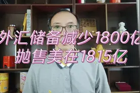 中国外汇储备减少1800亿美元，抛售美债1815亿美元视频封面