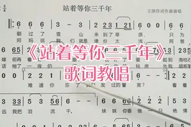 王琪的《站着等你三千年》歌词教唱，好听好唱，九分钟学会视频封面