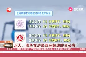 招生计划均为24个！北大、清华在沪录取分数线昨日已经公布！视频封面