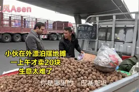云南小伙拉核桃到成都卖，2个月才卖4000多斤，路边又冷又不好卖视频封面