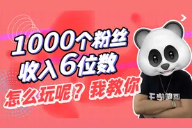 我只有1000个粉丝，但是我很高兴，因为我每个月的收入有6位数视频封面