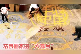 商丘大哥用玉米“撒豆成兵”般作画，网友质疑其农民的真实身份视频封面