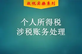 个人所得税的涉税账务处理视频封面