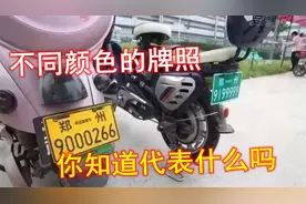 电动车牌照分为4种颜色，各自代表什么意思？交警：挂错直接罚款视频封面