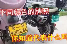 电动车牌照分为4种颜色，各自代表什么意思？交警：挂错直接罚款视频封面