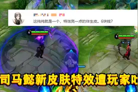 司马懿新皮肤特效遭玩家集体吐槽，锚点太严重，换了颜色原生皮？视频封面