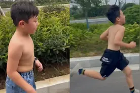 爸爸训练儿子坚持跑步1年瘦了6斤，3公里15分钟潜力简直无限大！视频封面