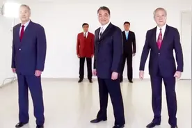 中老年男模特表演教学：180度退步转身西服应用展示视频封面