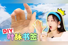 【手工DIY】薄如蝉翼的叶脉书签你见过吗 ？DIY超透明叶脉书签！视频封面