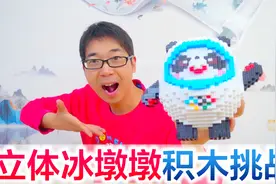 方伟应粉丝挑战用3000积木拼立体冰墩墩，粉丝会喜欢吗视频封面