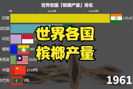 世界各国的槟榔产量排名，比中国人还爱吃槟榔的国家出现了视频封面