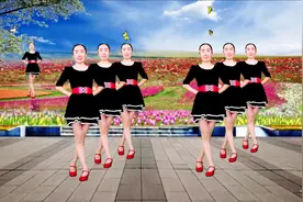 老歌新跳广场舞《花开的时候你就来看我》32步附分解，看一遍就会