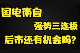 国电南自：强势三连板，背后是主力庄家还是游资？后市有机会吗？视频封面