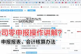 公司企业零申报操作讲解？视频封面