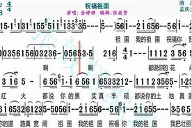 歌曲《祝福祖国》的动态有声简谱视频封面