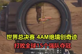 吃鸡：世界总决赛，中国4AM上演绝境翻盘，打哭全球15个强队夺冠