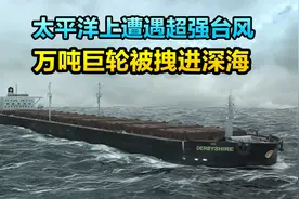万吨货轮太平洋上遭遇强台风，巨浪将船头压水下两天，海难纪录片视频封面
