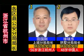 浙江省杭州市下辖，13区现任公安局局长，看看有没有你老乡视频封面