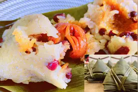 包甜粽这样调馅儿，超级好吃，甜而不腻，包成宝塔粽，颜值爆棚