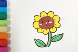 儿歌多多儿童简笔画 向日葵 学画阳光下开心微笑的向日葵视频封面