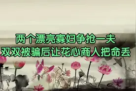 民间故事：两个漂亮寡妇争抢一夫，双双被骗后让花心商人把命丢视频封面