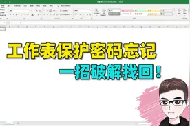 Excel技巧：工作表格很久没打开，保护密码忘记了，一招破解视频封面