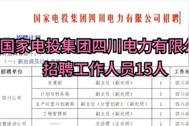 国家电投集团四川电力有限公司招聘工作人员15人视频封面