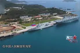 中国海军三型主战舰艇在三亚某军港集中交接入列视频封面