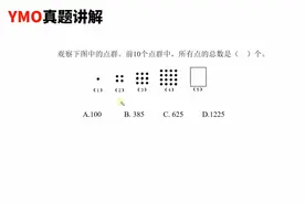 YMO真题讲解，五年级奥数，观察下图中的点群，前10个点群中。视频封面