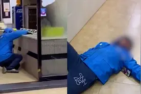 外卖员因到点没拿到餐情绪崩溃，浑身发软瞬间瘫倒嘶吼，声音绝望视频封面