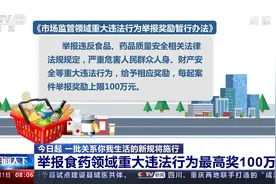 今起一批关系你我生活新规将施行：举报这一违法行为奖励100万！视频封面