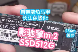影驰擎m.2固态硬盘512G，自带马甲，E12S主控，长江存储tlc颗粒