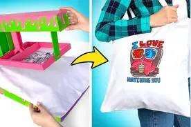 有了这个手工纸板印刷机，就能自己定制T恤环保袋上的图案咯！视频封面